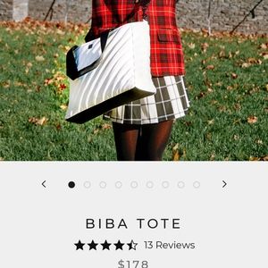 Think Royln NWT Biba tote, white patent. small defects